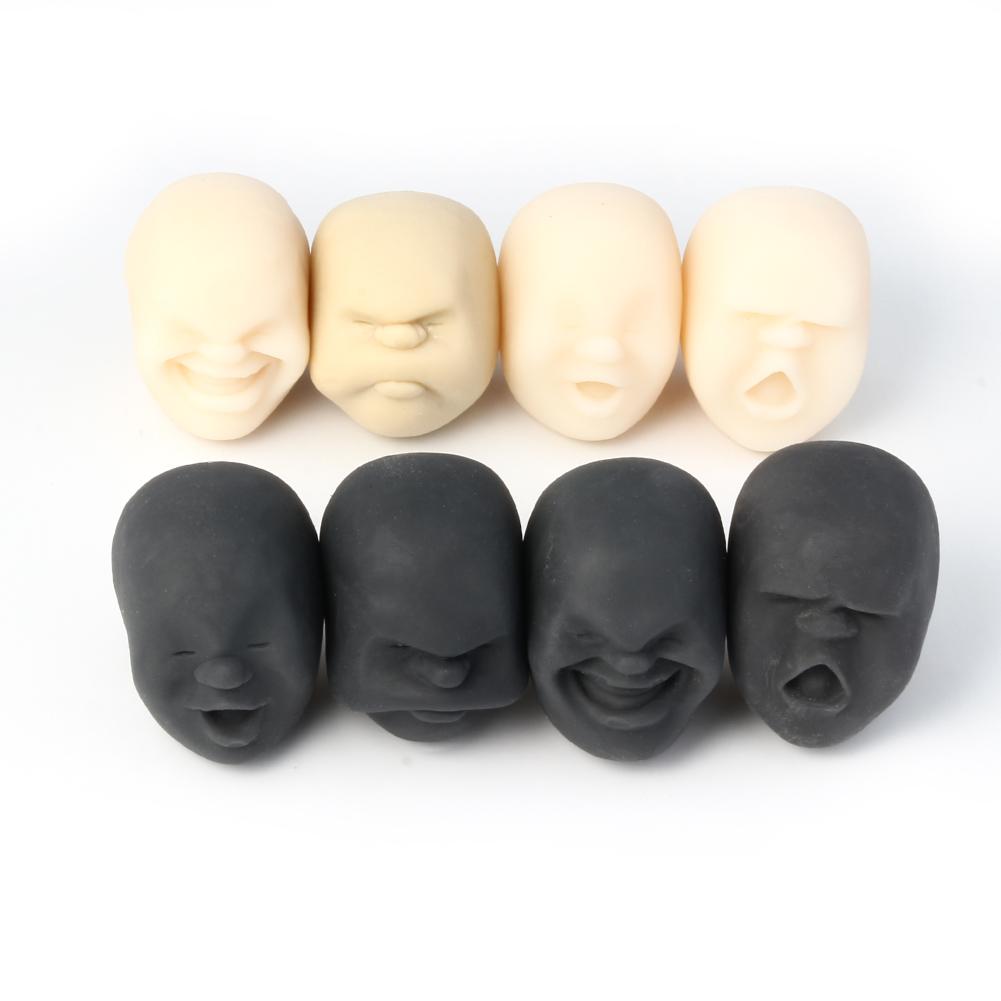 Novelty Resin Funny Gags Practical Jokes Vent Human Face Anti Stress Ball Halloween Scented Squeeze Toy Geek Reliever Squeeze-ebowsos