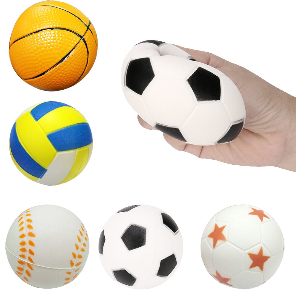 Novelty Squeeze Football Baseball Backetball Volleyball Squeeze Toy Soft Slow Rising Cream Scented Decompression Antistress Toys-ebowsos