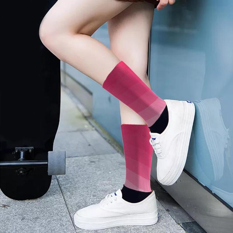 Novelty Unisex Gradient Color Sports Football Socks Exquisite Anti-slip Cycling Long Socks Necessary Outdoor Cycling Supplies-ebowsos