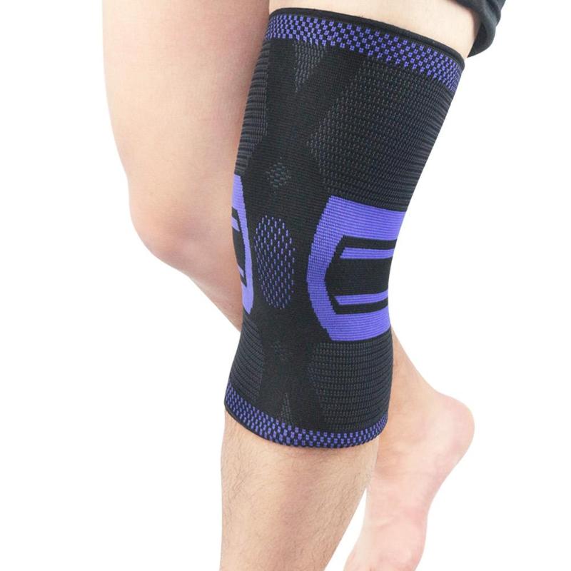 Nylon Comfortable Elastic Knee Elastic Nylon Knitting Pressure Support Leg Protector Hiking Basketball Knee Pad Sleeve-ebowsos
