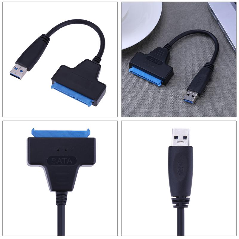 OTG Adapter Cable High Speed 0.2M/7.87inch USB 3.0 to SATA Converter OTG Adapter Cable for 2.5inch HDD SSD for PC Tablet New - ebowsos