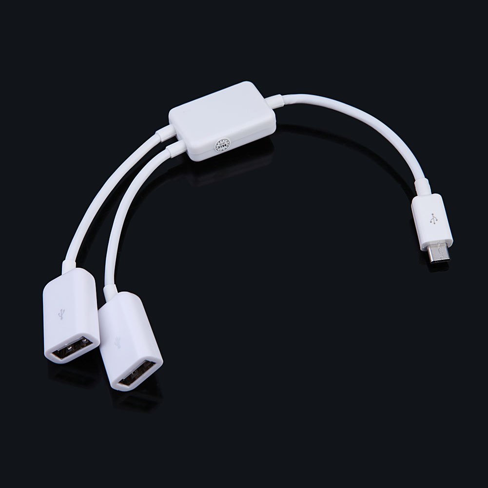 OTG Cable Micro USB Host Cable Male to 2x Type Dual USB Female OTG Adapter Converter Hub For Android Tablet PC Phone Mouse New - ebowsos