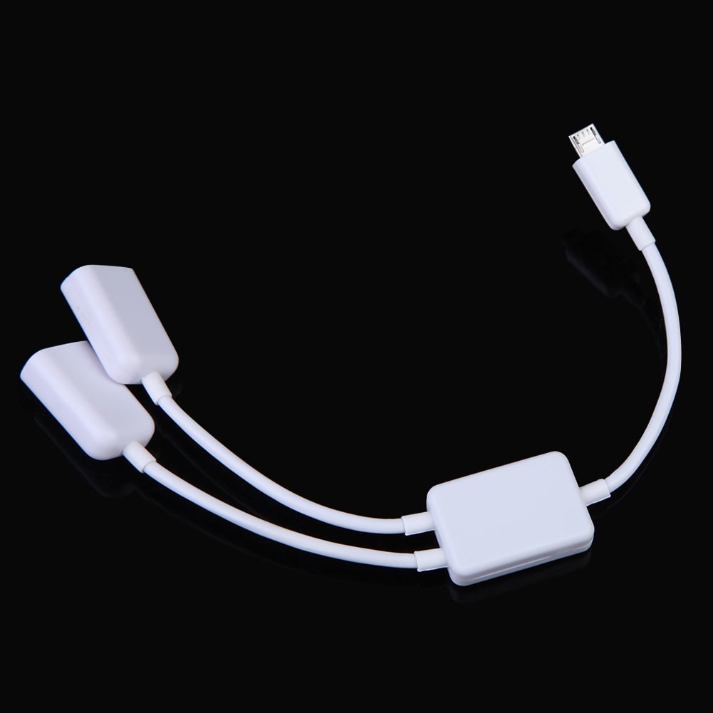 OTG Cable Micro USB Host Cable Male to 2x Type Dual USB Female OTG Adapter Converter Hub For Android Tablet PC Phone Mouse New - ebowsos