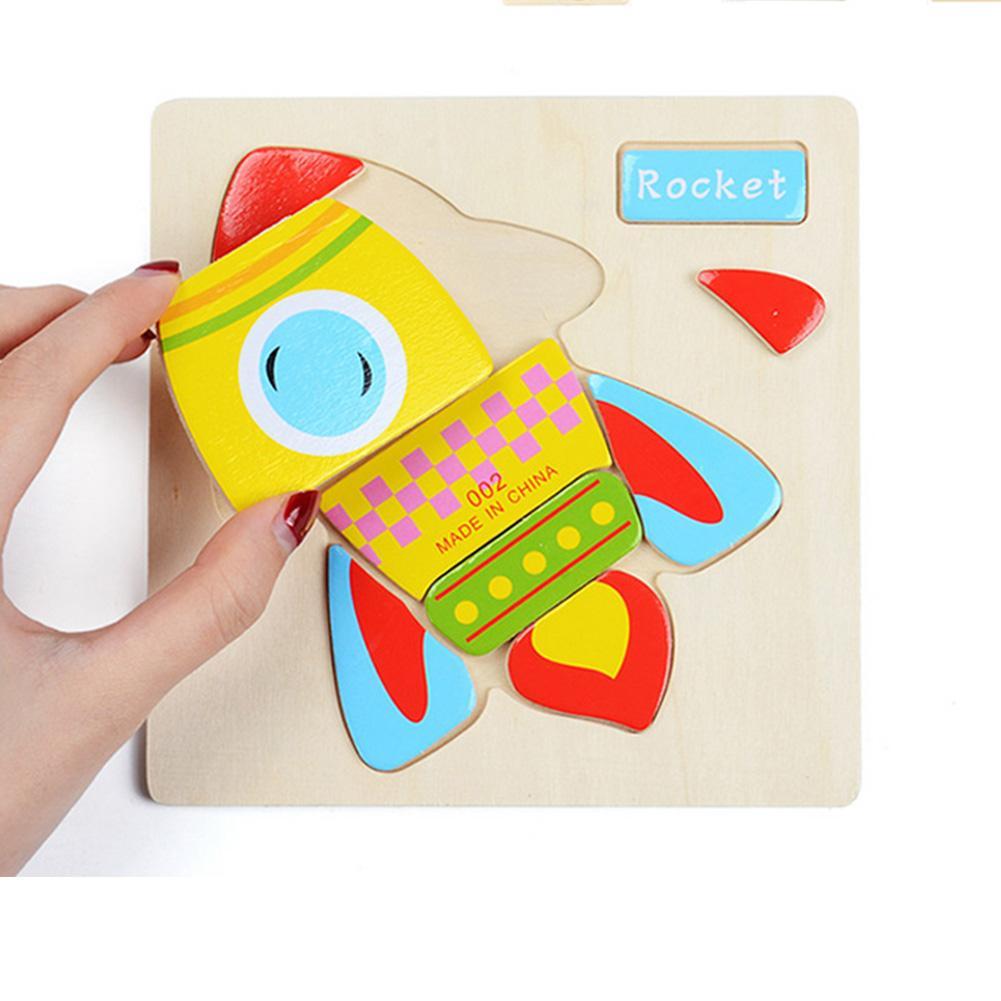 Original 2017 Educational Wooden 3D Puzzle Jigsaw Wooden Toys Cartoon Animal Puzzles Intelligence Kids Funny Toy For Children-ebowsos
