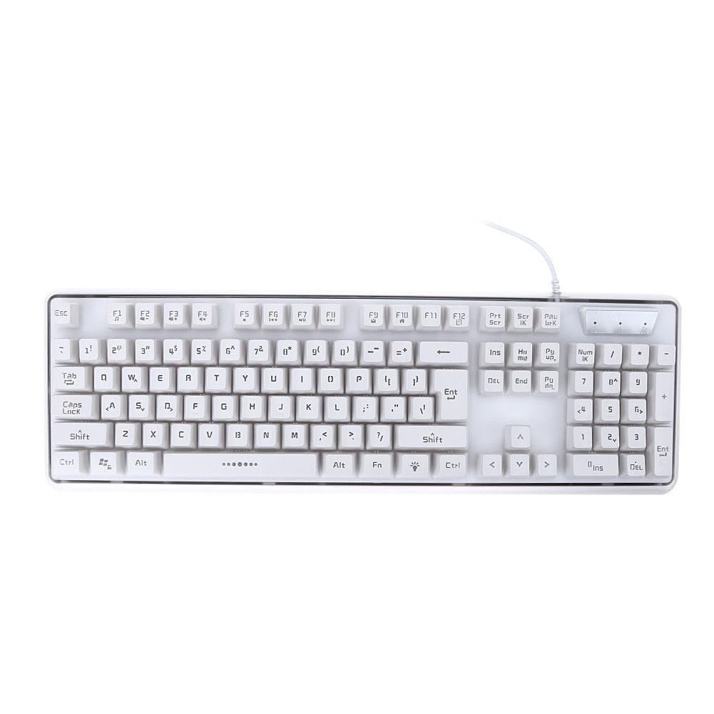 Original  104 Keys Wired Mechanical Keyboard with 2 Colors LED Backlit Anti-Ghosting for Gamer Computer - ebowsos