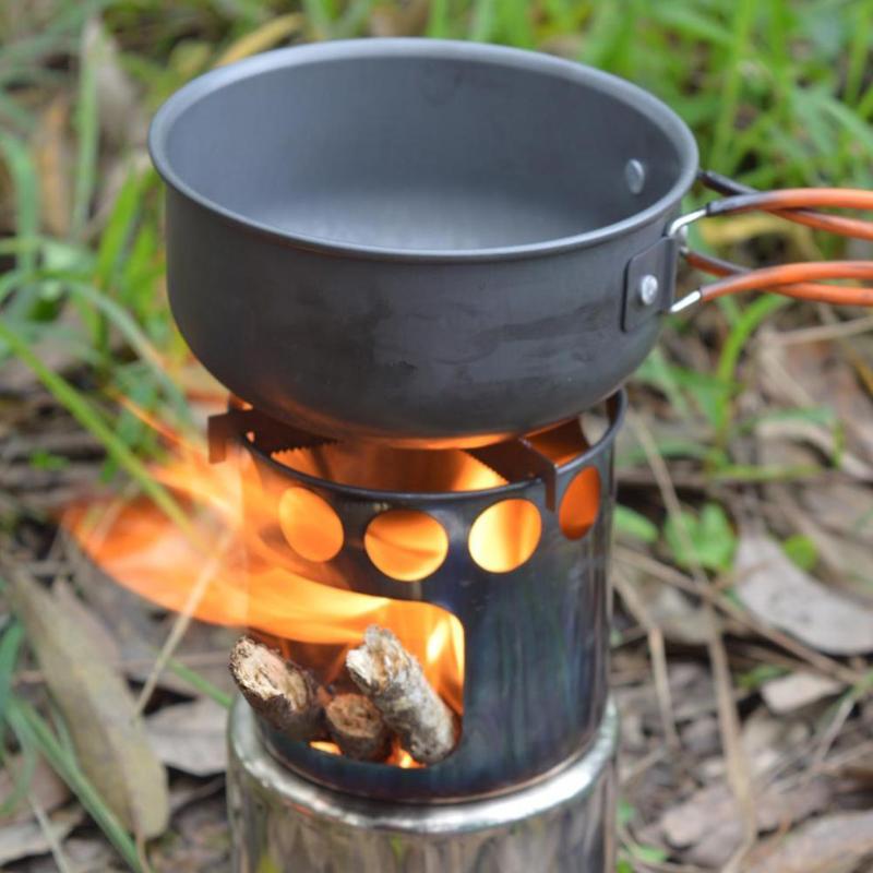 Outdoor Camping Stove Portable Stainless Steel Wood Stove Camping Equipment for Outdoor-ebowsos