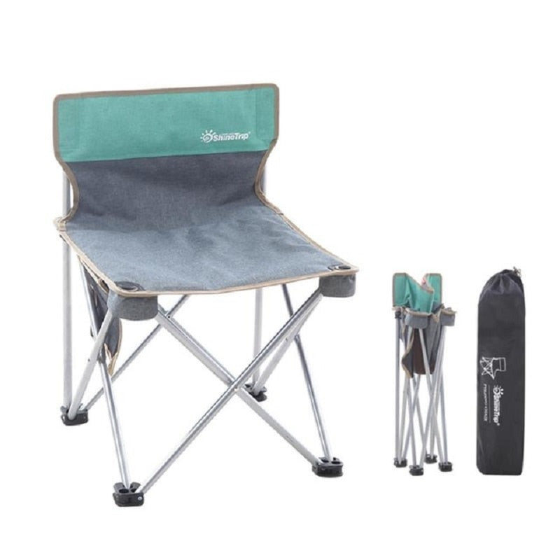 Outdoor Folding Chair Fishing Camping Hiking Gardening Portable Seat Stool Aluminum Alloy Fishing Camping Chair BBQ Stool-ebowsos
