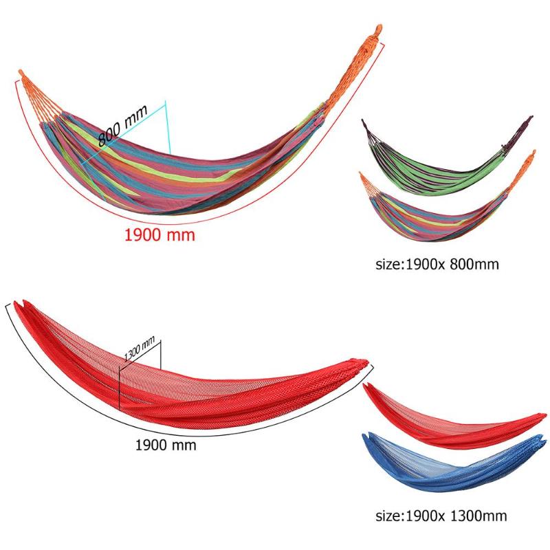 Outdoor Hammock Garden Travel Picnic Camping Swing 1 Person Hang Bed Camping Hanging Hammock Canvas Bed Strong High Quality-ebowsos