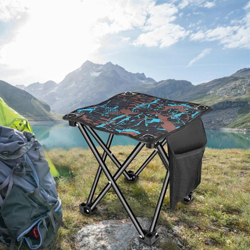 Outdoor Portable Folding Chair Camping Fishing Travel Picnic Beach Seat Stool Suitable for Sports Meeting Picnic Party-ebowsos