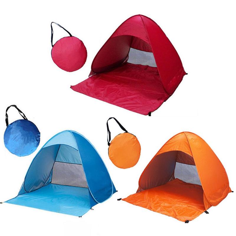 Outdoor Quick Automatic Opening Tent Portable Beach Tent Anti UV Shelter Instant Pop Up Open Picnic Fishing Tent 2-3 Person Tent-ebowsos