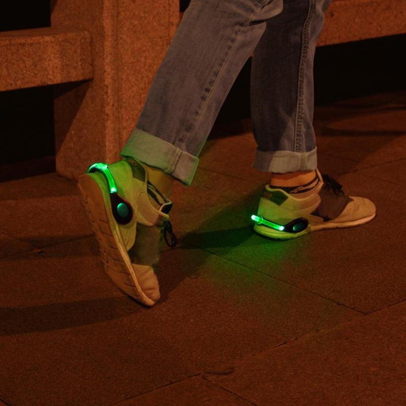 Outdoor Sport Luminous Shoe Clip LED Night Running Safety Warning Shoe Clip-ebowsos