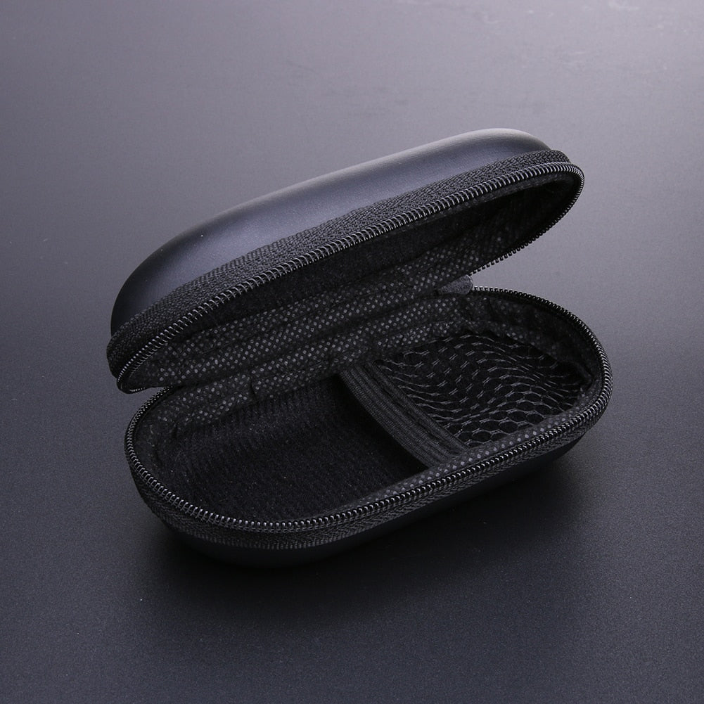 Oval Style EVA Headphone Carry Bag Hard for Power Beats PB In-Ear Earphone Pouches Storage Cases Black Box (100*60*40mm) New - ebowsos