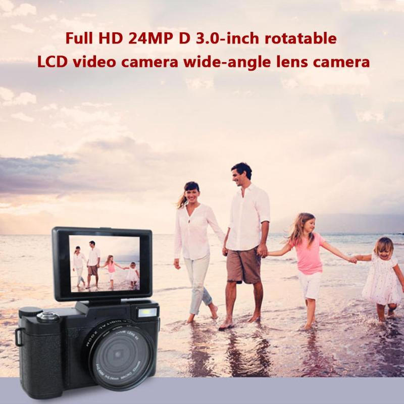 P10 Digital Camera 1080P 15fps Full HD 24MP 3.0inch Rotatable LCD Screen Video Camcorder Wide Angle Lens Cameras High Quality - ebowsos