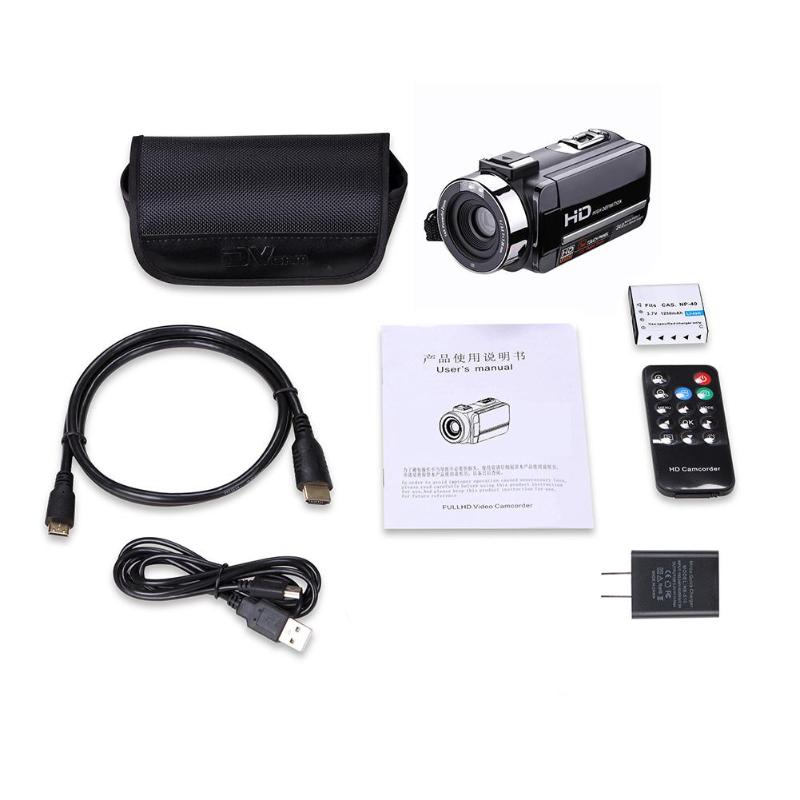 P13 WIFI Digital Camera 3 inch 4K 2160P HD 48MP 16X Zoom Webcam+DV Bag+MIC+Fill-in Light+Wide Angle Lens Set IPS Touch Screen - ebowsos