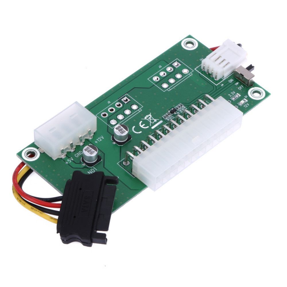PC Desktop ATX 24Pin Dual PSU Power Supply Sync Starter Extender Cable for BTC Miner BTC Mining Expanded Ded With Manual Switch - ebowsos