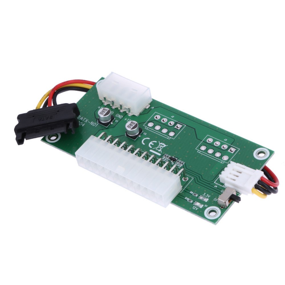 PC Desktop ATX 24Pin Dual PSU Power Supply Sync Starter Extender Cable for BTC Miner BTC Mining Expanded Ded With Manual Switch - ebowsos