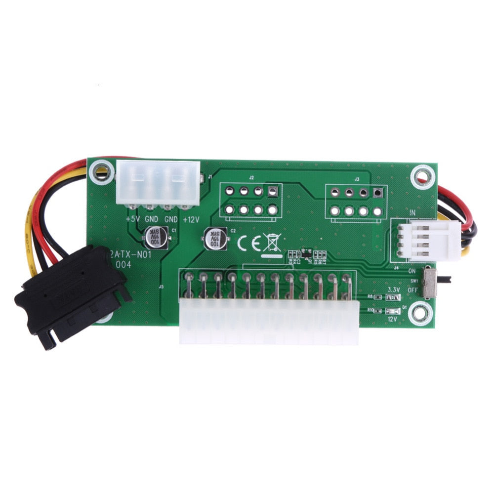 PC Desktop ATX 24Pin Dual PSU Power Supply Sync Starter Extender Cable for BTC Miner BTC Mining Expanded Ded With Manual Switch - ebowsos