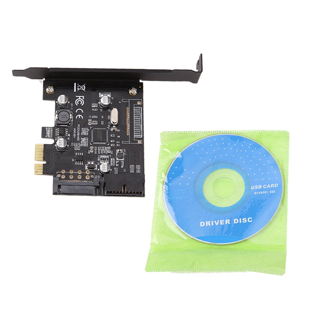 PCI-E Express USB 3.0 19 pin Connector and 15-pin SATA Power Expansion Controller Adapter Card - ebowsos