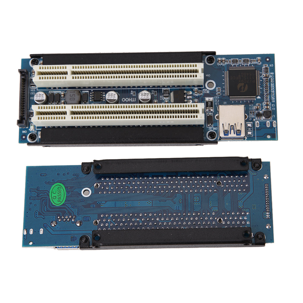 PCI-E Express X1 to Dual PCI Riser Extend Adapter Card with 1M USB3.0 Cable - ebowsos