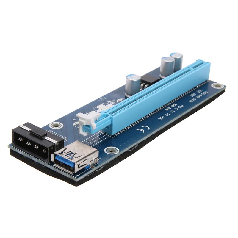 PCI-E PCI Express Riser Card 1x to 16x USB 3.0 Data Cable SATA to 6 Pin Power Supply Graphics Card Riser for BTC Miner Machine - ebowsos