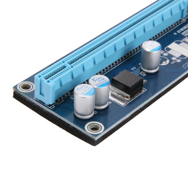 PCI-E PCI Express Riser Card 1x to 16x USB 3.0 Data Cable SATA to 6 Pin Power Supply Graphics Card Riser for BTC Miner Machine - ebowsos