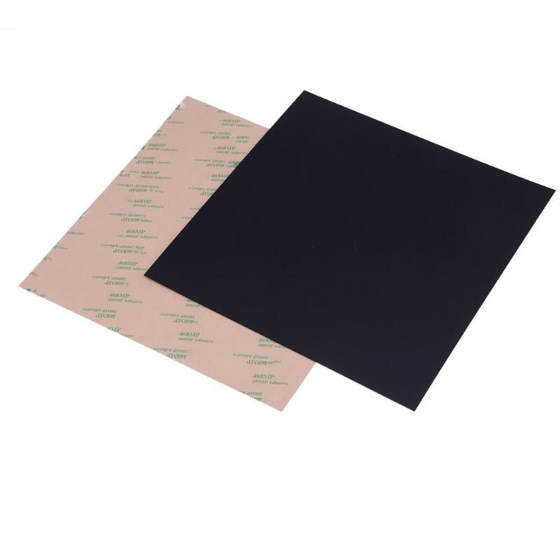 PEI Sheet 3D Printer Parts Black 220 x 220 x 0.8mm PEI Sheet for 3D Printing with 468MP Adhesive Tape - ebowsos