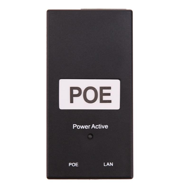 POE Power Supply DC Adapter 24V 0.5A 24W Desktop POE Power Injector Ethernet Adapter Surveillance CCTV - ebowsos