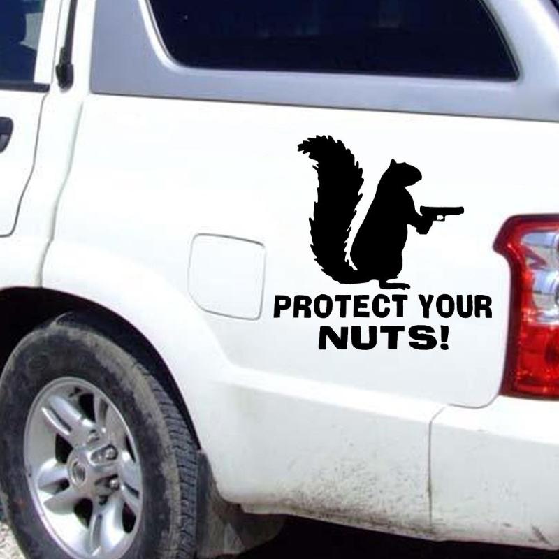 PROTECT YOUR NUTS Car Windscreen Panel Bumper Car Truck Reflective Sticker - ebowsos
