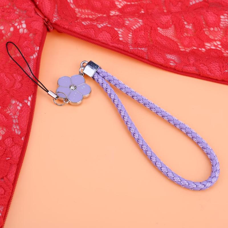 PU Leather Mobile Phone Straps Rhinestone Beaded Smart Phone Key Holder Ring Lanyard Smart Phone Accessory Cord Phone Hand Rope - ebowsos