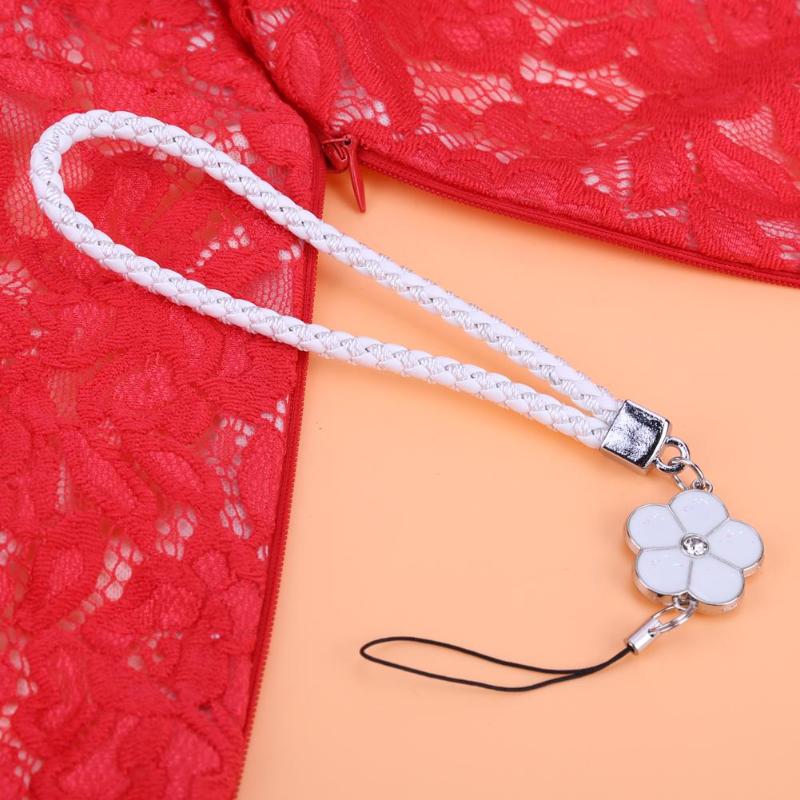 PU Leather Mobile Phone Straps Rhinestone Beaded Smart Phone Key Holder Ring Lanyard Smart Phone Accessory Cord Phone Hand Rope - ebowsos