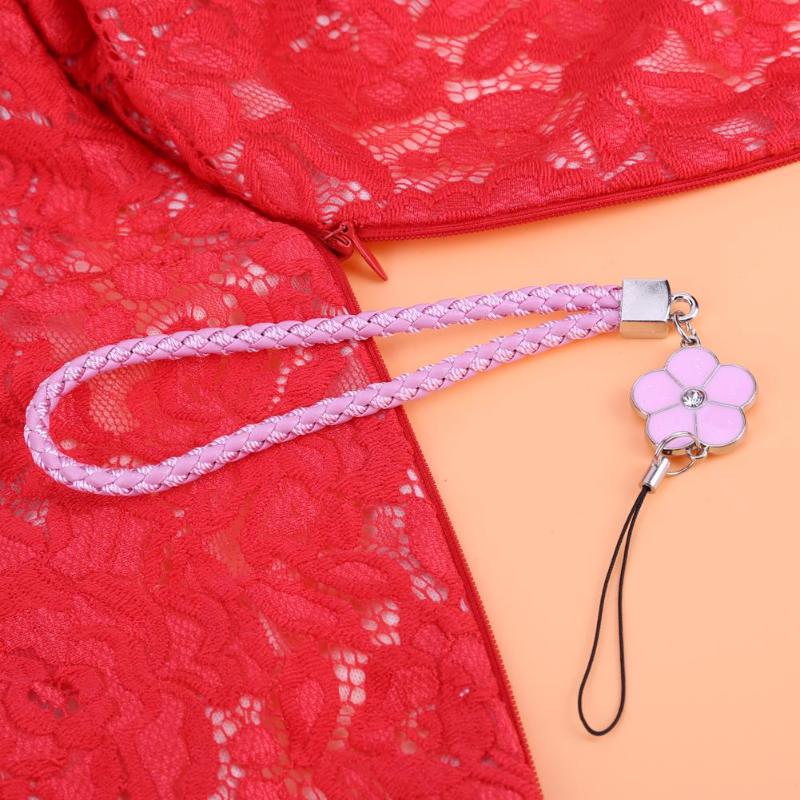 PU Leather Mobile Phone Straps Rhinestone Beaded Smart Phone Key Holder Ring Lanyard Smart Phone Accessory Cord Phone Hand Rope - ebowsos