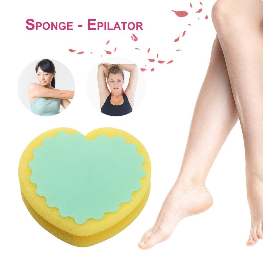 Painless Hair Removal Depilation Sponge Double-sided Pad Waxing Polishing Face Arm Leg Hair Removal Tool 2018 Hot New - ebowsos