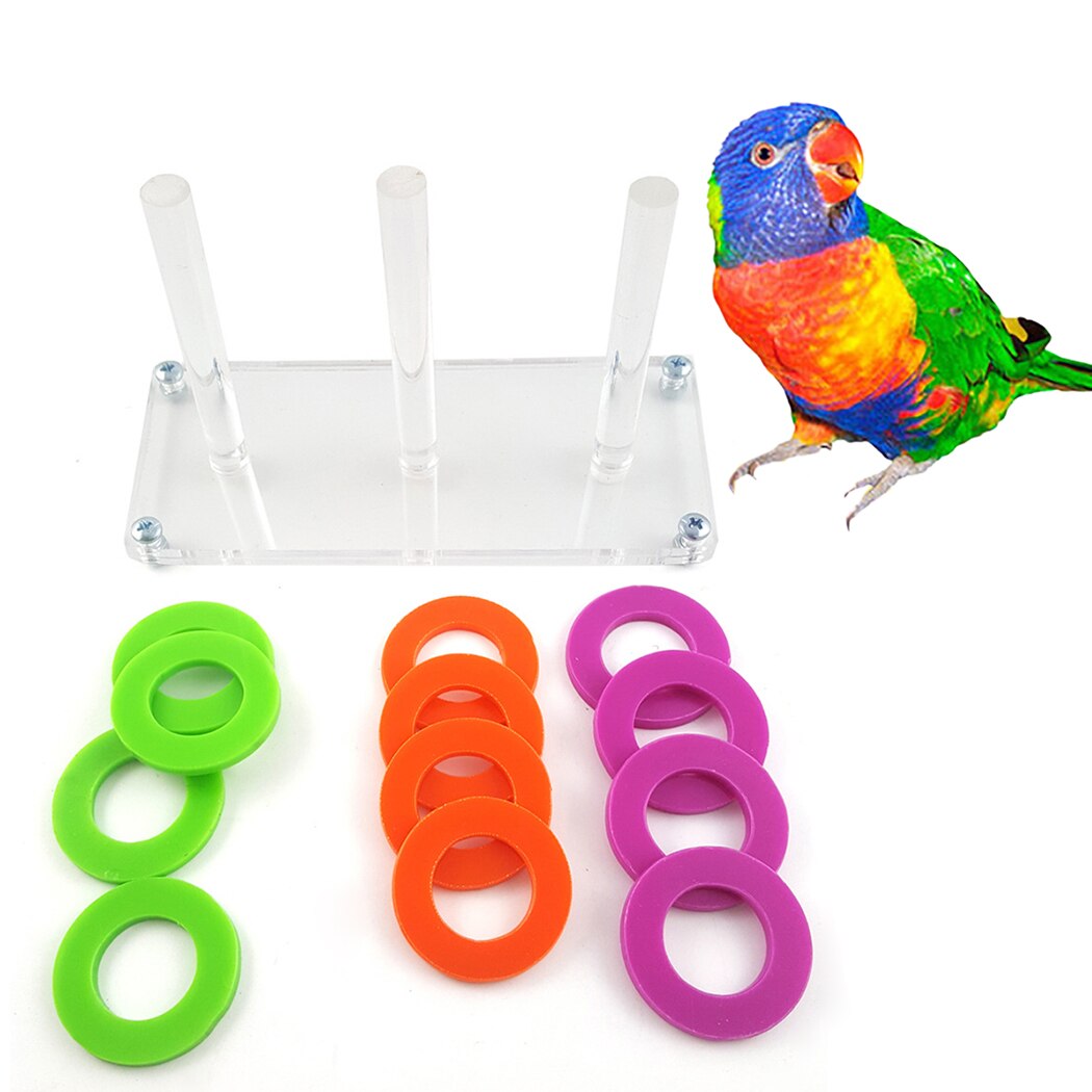 Parrot Educational Toys Color Separation Ferrule Training Interactive Intelligence Development Toys Pet Bird Toy Training Toy-ebowsos
