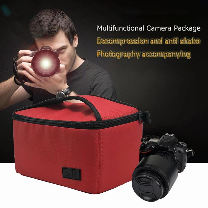 Partition Padded Insert Camera Bag Protection Shockproof Canvas Inner Case Pouch for DSLR Digital Camera Colorful Camera Bag - ebowsos
