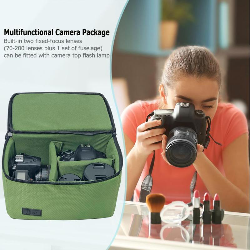 Partition Padded Insert Camera Bag Protection Shockproof Canvas Inner Case Pouch for DSLR Digital Camera Colorful Camera Bag - ebowsos