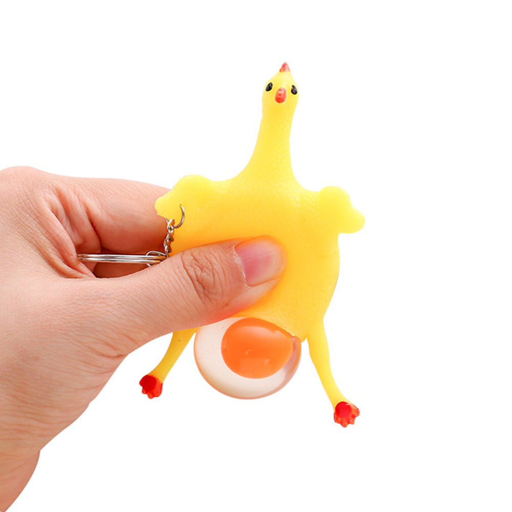 Party Prank Joke Toys Squeeze Chicken Egg Laying Chickens Anti Stress Squeeze Toys Decompression Funny Chick Squeeze Toy-ebowsos