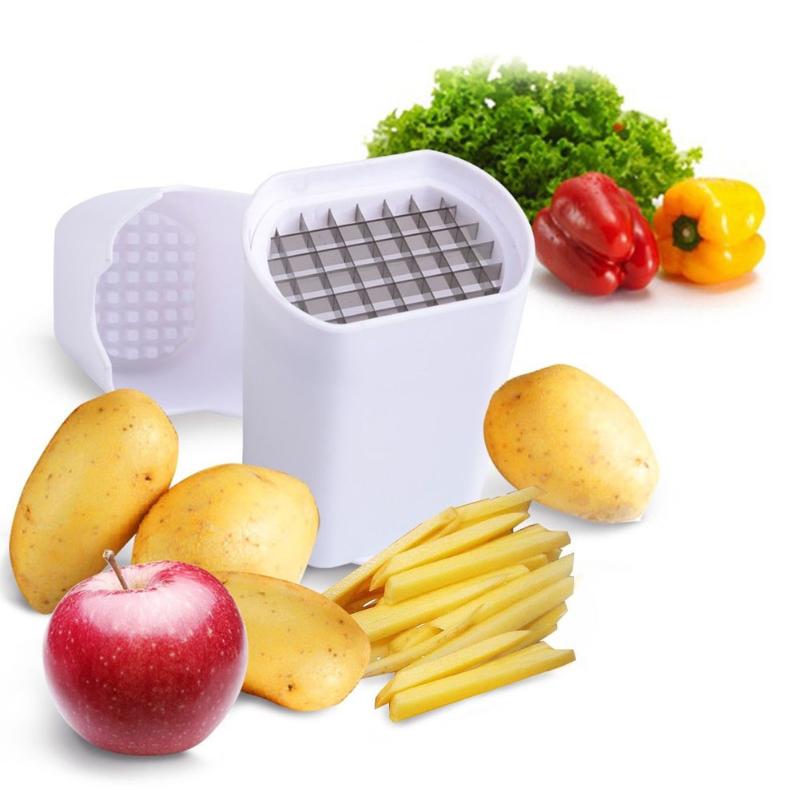 Perfect Fries Potato Chips Natural French Fry Cutter Vegetable Fruit Slicer - ebowsos