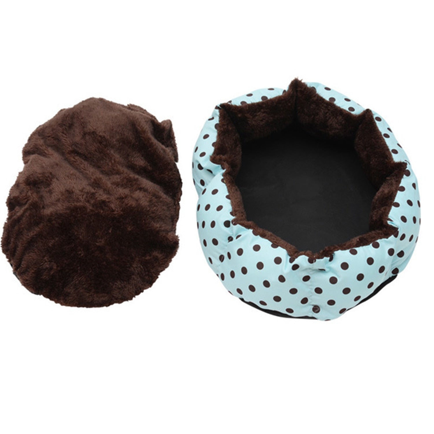 Pet Bed Warm Winter Bed Dog Cat Bed Soft Wool Point Design Pet Nest With Removable Mats Octagonal Shape Kennel Cat Dog Sofa Bed-ebowsos