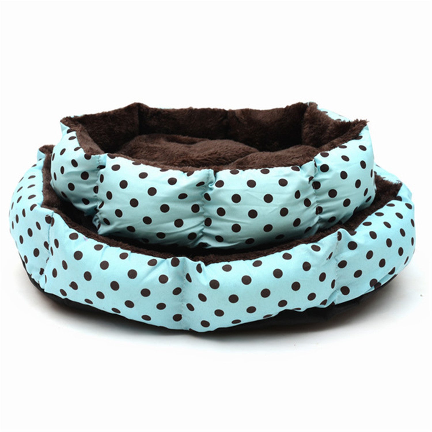 Pet Bed Warm Winter Bed Dog Cat Bed Soft Wool Point Design Pet Nest With Removable Mats Octagonal Shape Kennel Cat Dog Sofa Bed-ebowsos