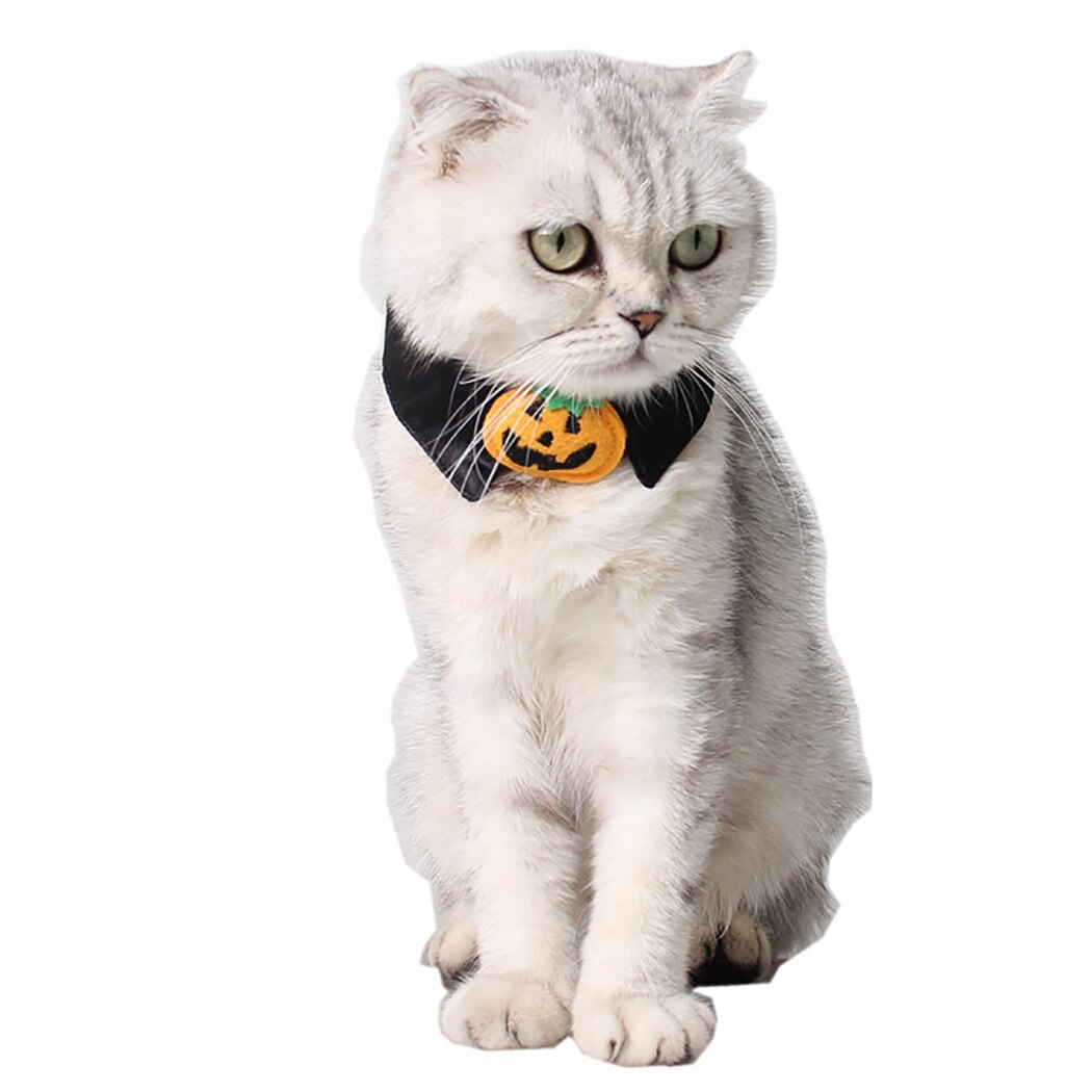 Pet Bow Tie Cat Scarf Colorful Ribbons Pet Scarf Cat Neck Decoration Halloween Party Costume Accessories Cat Halloween Dress Up-ebowsos