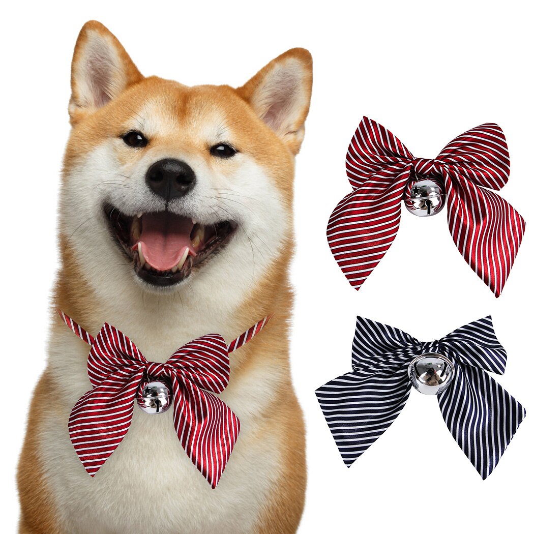 Pet Bow Tie Decorative Accessories Fashion Lovely Bow Cats Dog Tie Dogs Bowtie Dog Collar Pet Supplies Bell Necktie Collar-ebowsos