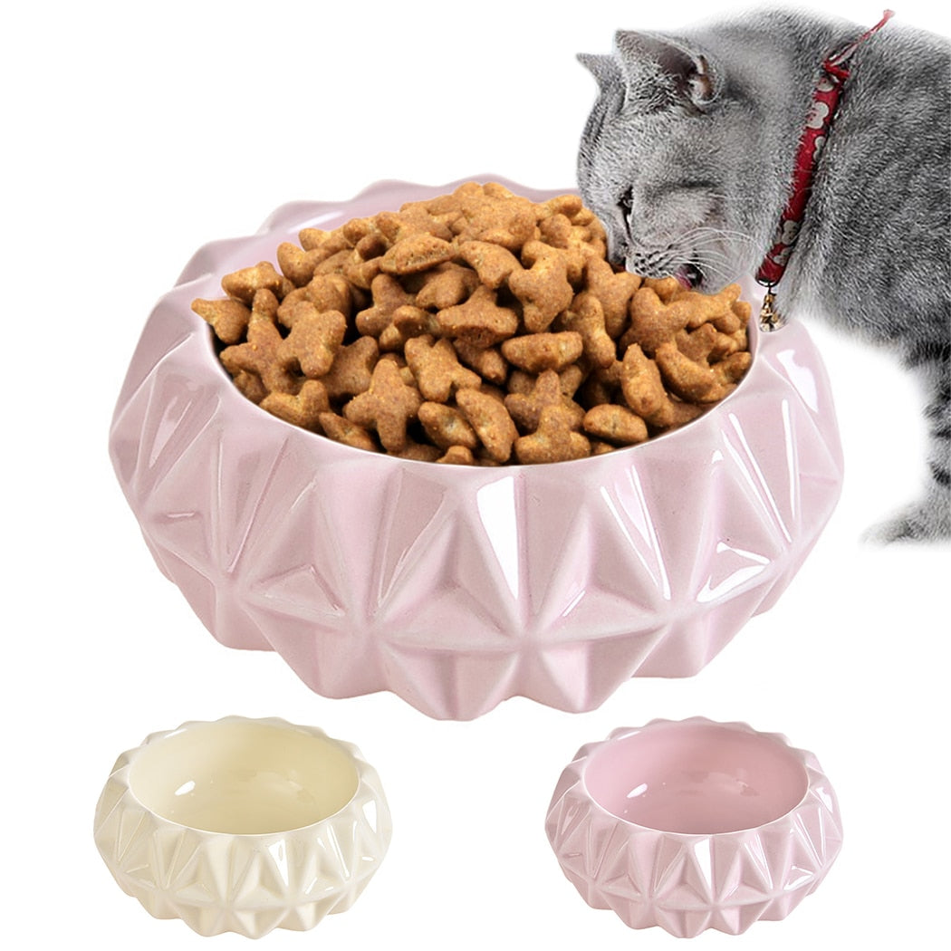 Pet Ceramic Bowls Creative Flower Shape Design Pet Food Water Bowl Pet Feeder For Dogs Cats Pet Feeder Cat Dog Feeding Supplies-ebowsos