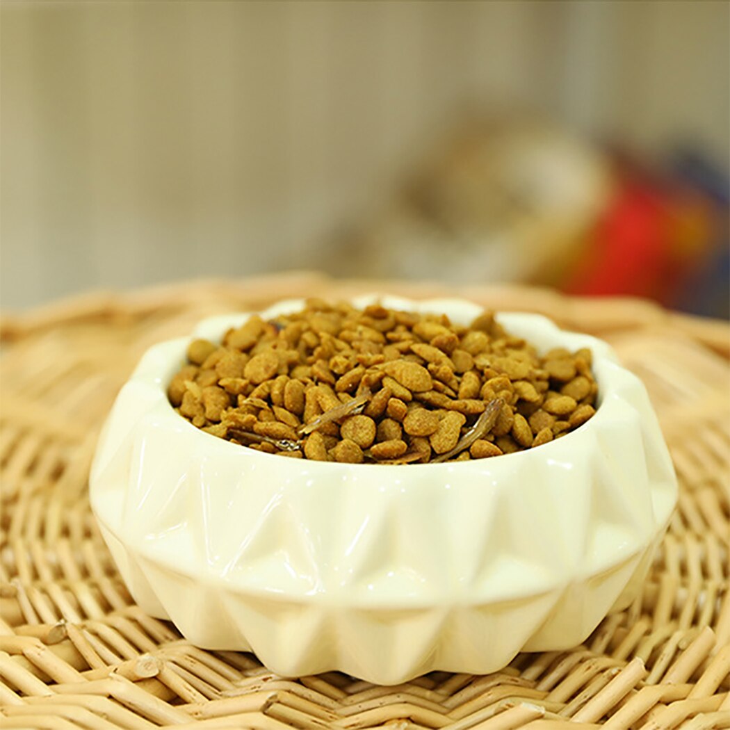Pet Ceramic Bowls Creative Flower Shape Design Pet Food Water Bowl Pet Feeder For Dogs Cats Pet Feeder Cat Dog Feeding Supplies-ebowsos