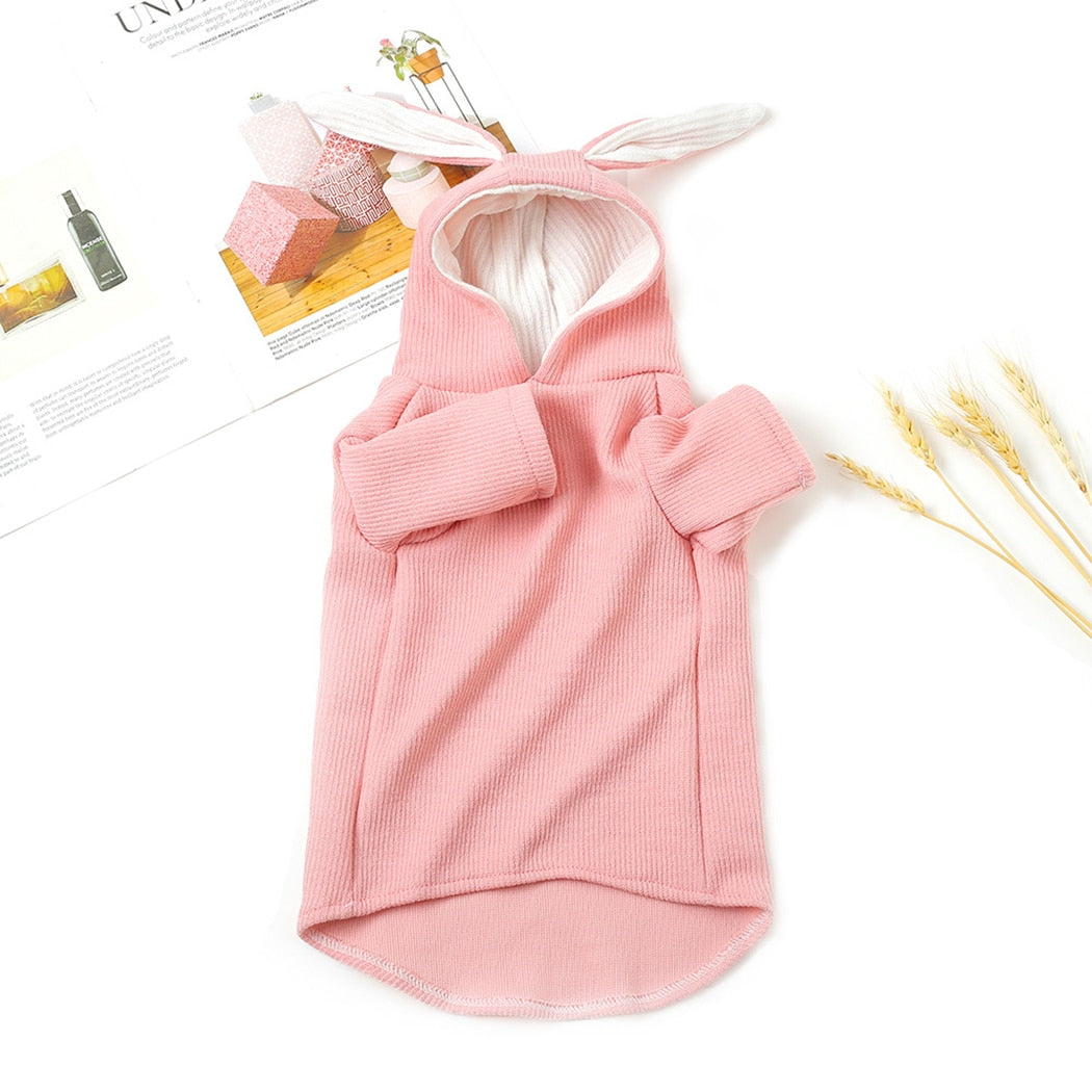 Pet Clothes Creative Lovely Rabbit Ear Warm Dog Clothes Cat Clothes Rabbit Ear Sweater Pet Home Clothing For Easter-ebowsos