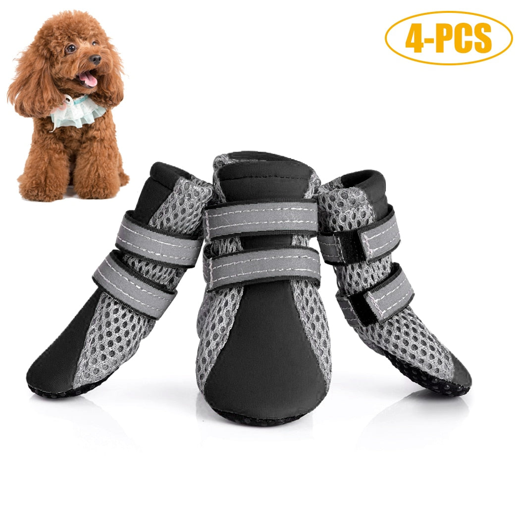 Pet Dog Waterproof Boots Protective Rubber Rain Shoes Black Comfortable Dog Cute Shoes Waterproof For Small Pet Dogs-ebowsos