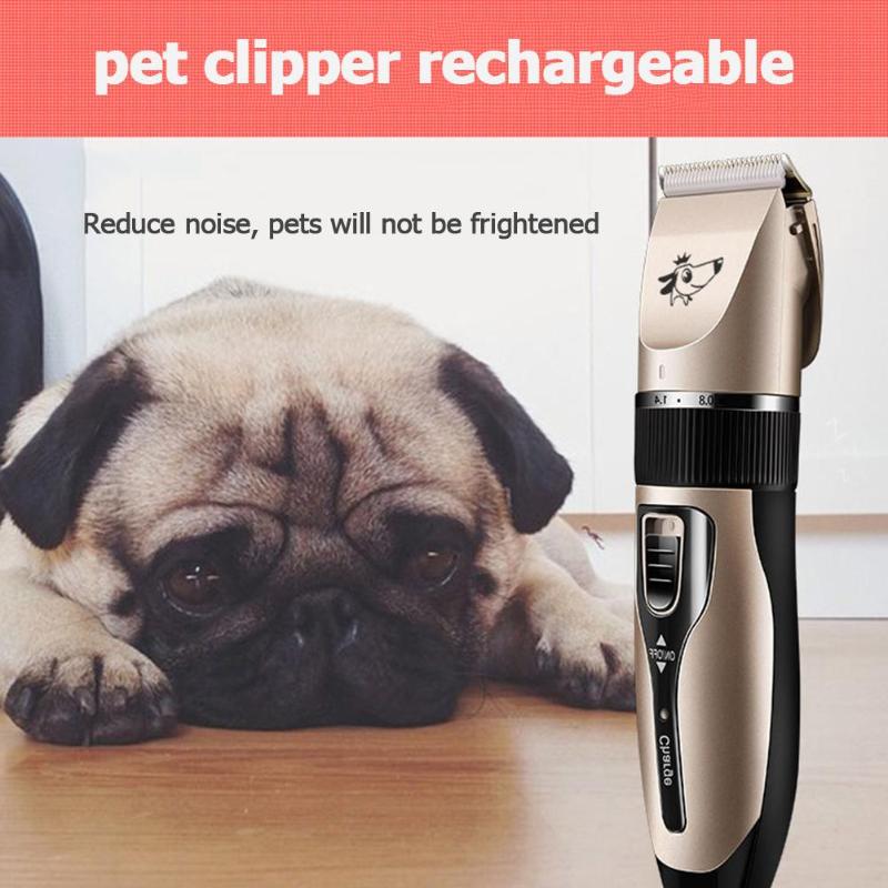 Pet Electric Push Shears Rechargeable USB Hairdressing Suit Electric Shaver Dog Cat Hair Clipper Send Nail Clipper Pet Comb - ebowsos