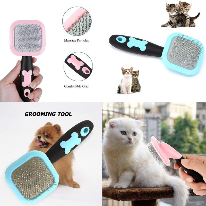 Pet Grooming Tools 360 Degree Rotatable Massage Comb for Short Long Hair Dog Cat Necessary Household Pets Cleaning Gadgets - ebowsos
