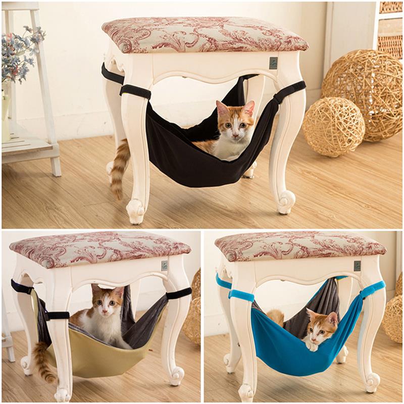 Pet Hanging Bed Double Sided Warm Pet Hammock Pet Cage Hammock With 4 Anti Skid Rind And 4 Clip For Small Dog Puppy-ebowsos