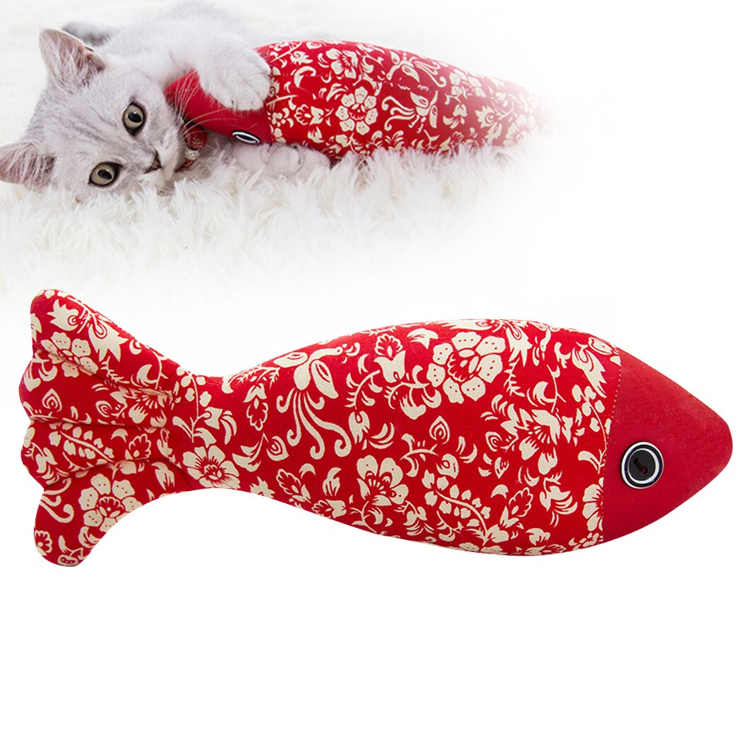 Pet Soft Plush 3D Fish Shape Cat Toy Interactive Gifts Fish Catnip Toys Stuffed Pillow Simulation Fish Playing Toy Pet Supplies-ebowsos