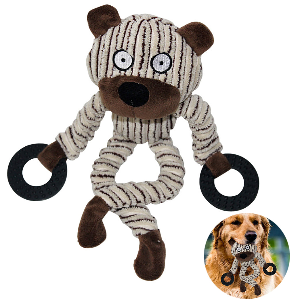 Pet Squeak Toy Cute Animal Shape Bite-resistant Pet Bite Toy for Dogs Puppies-ebowsos